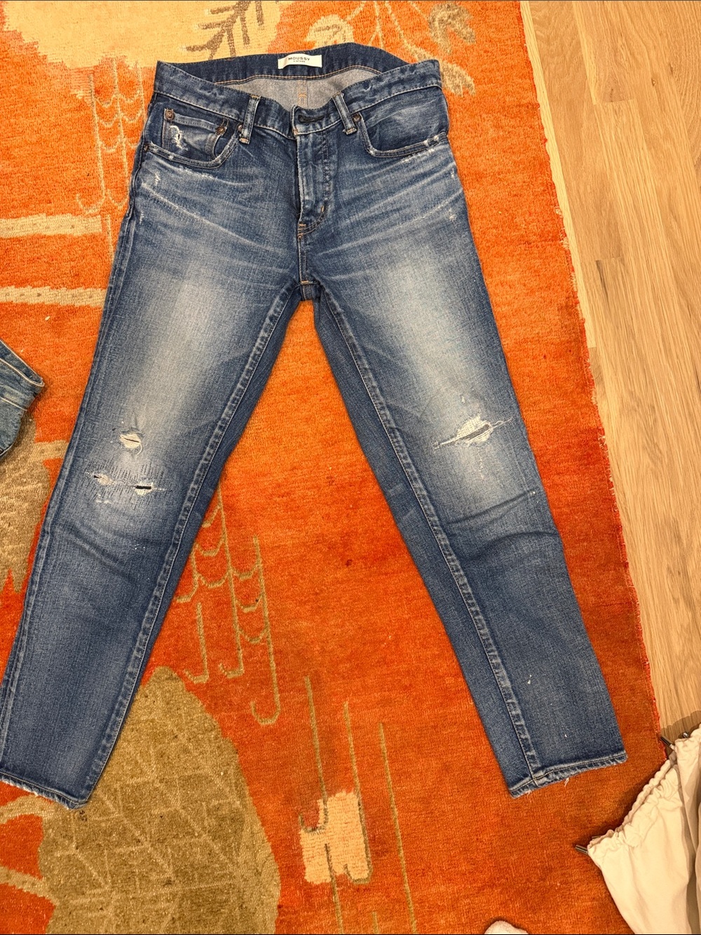 Distressed Blue Skinny Jeans